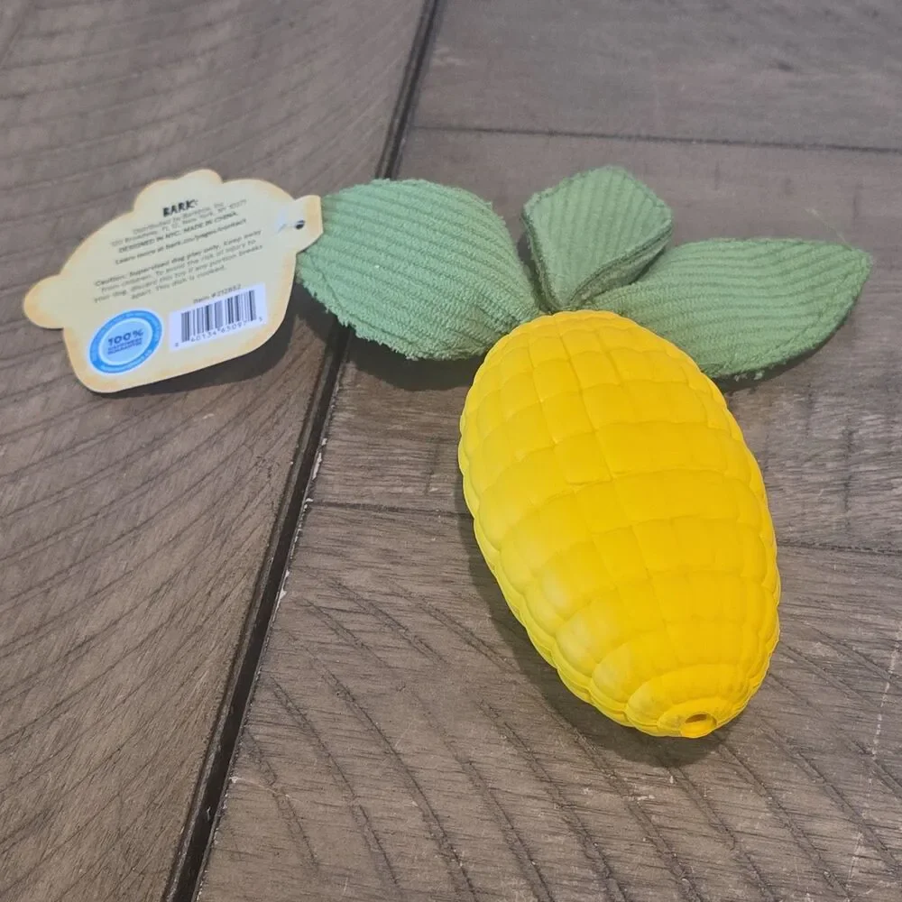 New Bark Box Super Chewer “ Corn To Run “ Dog Toy Medium Corn & Leaves
